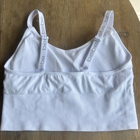 Bebe Intimates 2 Pack Seamless Longline Bramis Removable Pads Black White Sz M - Picture 11 of 13